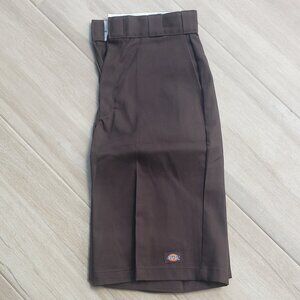 Dickies Men's Work School Short Brown 30" Waist 13" Inseam Loose Fit Cell Pocket
